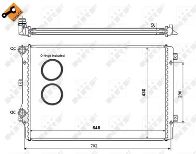 NRF 53816 Motor Radyatoru Golf V Vı Jetta Iıı Iv Passat Scırocco Touran Leon Toledo Iıı A3 Tt Octavıa Superb Y 5K0121251J