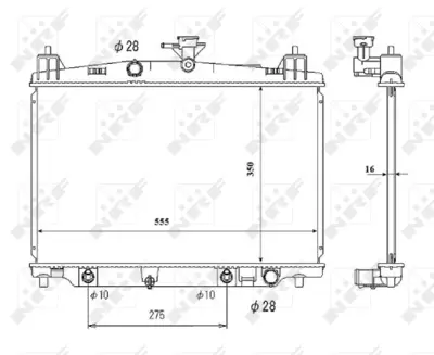 NRF 53850 Motor Su Radyatoru Mazda 2 1.5 08>15 Otomatık ZY8415200A