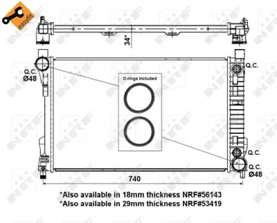 NRF 53878 Mercedes C-Series 2.2d 00-Radiator A2035002503