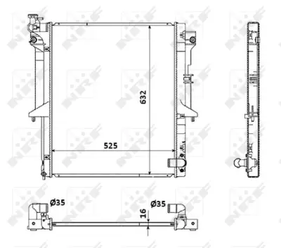 NRF 53907 Mıtsubıshı L200 2.5d 06-Radiator 1350A348