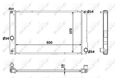 NRF 53926 Toyota Auris 1.8 13-Radiator 1640037260