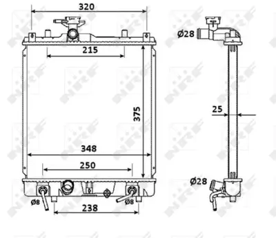 NRF 53927 Suzukı Wagon R 1.3 02-Radiator 1770080G10