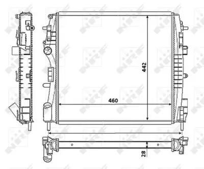 NRF 53938 Radyator Renanult Kangoo 05> 1.5 Dcı 8660003484