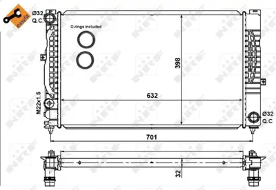 NRF 539504 Motor Su Radyatoru Audı A6 2.4 97- 8D0121251N