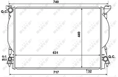 NRF 53957 Audı A4 3.0 01-Radiator 8E0121251C