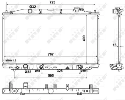 NRF 53971 Honda Accord 08-Radiator 19010RL6R51