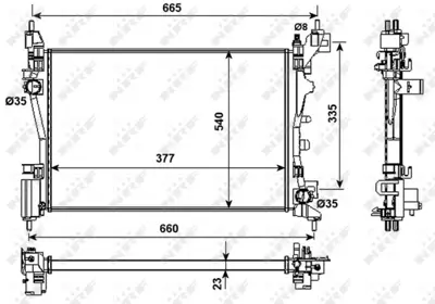 NRF 53981 Fıat Qubo 1.4 08-Radiator 1330T8 51790774