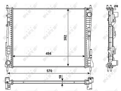 NRF 53991 Renault Twingo 1.2 07-Radiator 8660003478