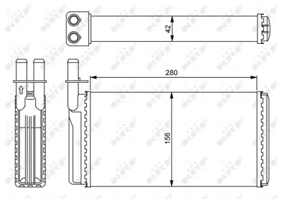NRF 54243 Saab 9000 2.0 85-Heat Exchanger, İnterior Heating 5046362