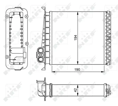NRF 54284 Volvo 800 2.4 92-Heat Exchanger, İnterior Heatingwithout Pipe 9144221