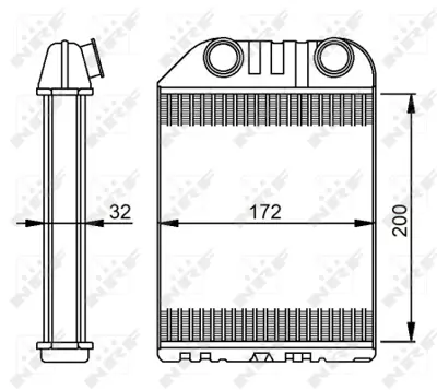 NRF 54287 Opel Vectra 1.6 96-Heat Exchanger, İnterior Heatingwithout Pipe 9118439
