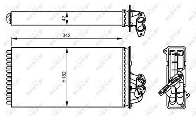 NRF 54297 Kalorıfer Radyatoru V-Class 638/2 96>03 Vıto 638 96>03 A0038350001