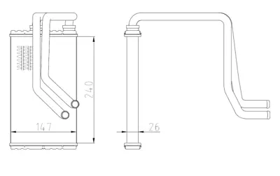 NRF 54387 Mıtsubıshı Asx 1.6 10-Heat Exchanger, İnterior Heatingwith Pipe 7801A009