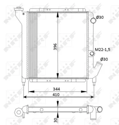 NRF 54641 Motor Radyatoru Express R5 R9 R11 1,4 / 1,7 (Classıc 883959) / (360x396x34) 7702159882