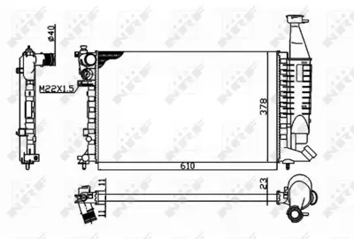 NRF 54677 Motor Su Radyatoru Peugeot Ranch 96- 9620974780