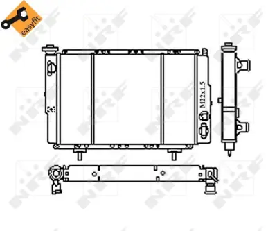 NRF 54683 Renault 4 1.0 62-Radiator 7701348798