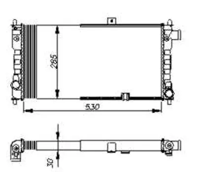 NRF 54704 Motor Su Radyatoru Opel Kadett 1.3 80- 90128036
