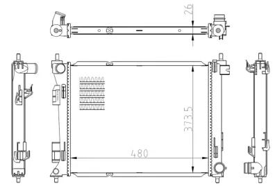 NRF 550039 Kıa Stonic 1.6d 18-Radiator 25310H8300