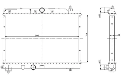 NRF 55306 Rover 45 2.0d 00-Radiator 19010PFTE01 PCC105520