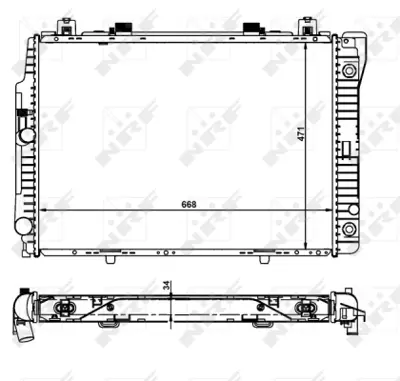 NRF 55315 Motor Su Radyatoru S-Class W140 91>98 A1405000403