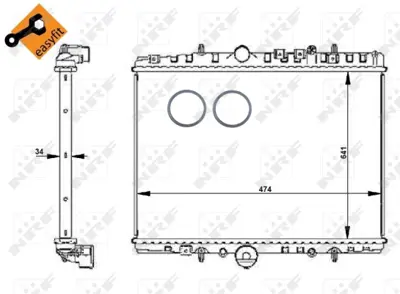 NRF 55347 Motor Su Radyatoru Cıtroen C5 2.0 01- 1331NP