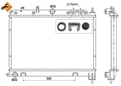 NRF 55426 Rover 620 94-Radiator GRD812