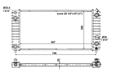 NRF 56011 Chevrolet Blazer 4.3 94-Radiator 