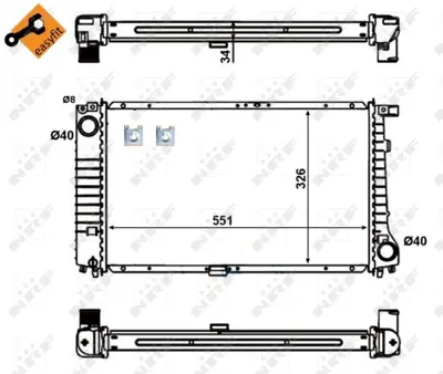 NRF 56128 Motor Su Radyatoru Bmw M30 E32 E34 1712007