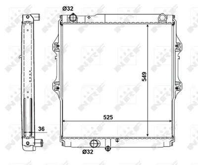 NRF 56152 Motor Su Radyatoru Toyota Hılux 2.4d 95- 164005B630