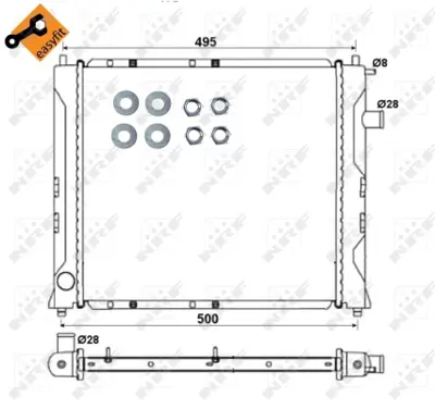 NRF 58107 Rover 200 1.4 96-Radiator PCC104410