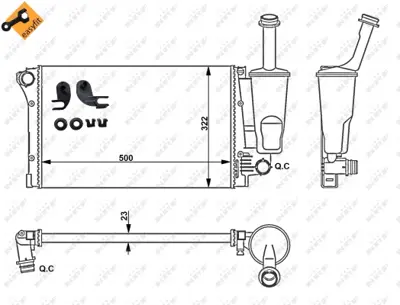 NRF 58170 Fıat Panda 1.1 04-Radiator 51729379