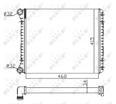 NRF 58258A Audı A2 1.4 00-Radiator 8Z0121251D