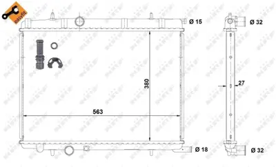 NRF 58311 Motor Su Radyatoru Peugeot 307 2.0 01- 1330F7 1330P0