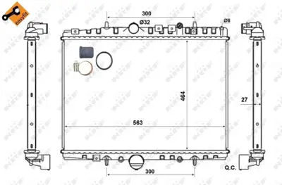 NRF 58315 Motor Su Radyatoru Peugeot 807 2.2d 03- 9641728380 E101C79