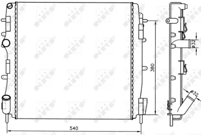 NRF 58316 Motor Su Radyatoru Kangoo 1,5dcı 02> Trafıc Iı 2,5dcı 01> 8200240818