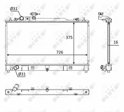 NRF 58393 Mazda 6 2.0 08-Radiator LFY115SB0