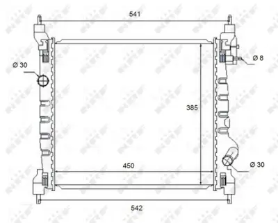 NRF 58454 Chevrolet Spark 1.0 10-Radiator 96984450