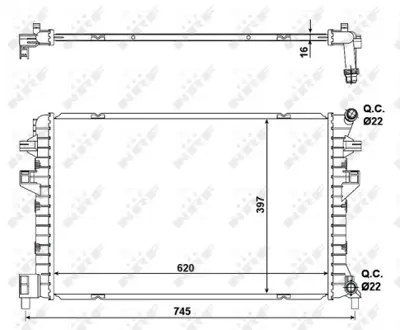 NRF 58471 Vw Passat 2.0d 15-Radiator 5Q0121251HS