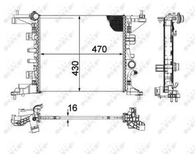 NRF 58477 Opel Meriva 1.4 10-Radiator 13283244