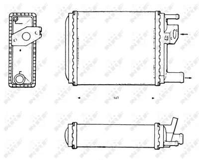 NRF 58600 Renault 5 1.1 72-Heat Exchanger, İnterior Heating 7701301683