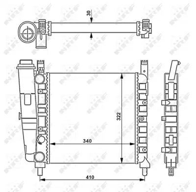 NRF 58730 Fıat Uno 1.0 83-Radiator 7739941