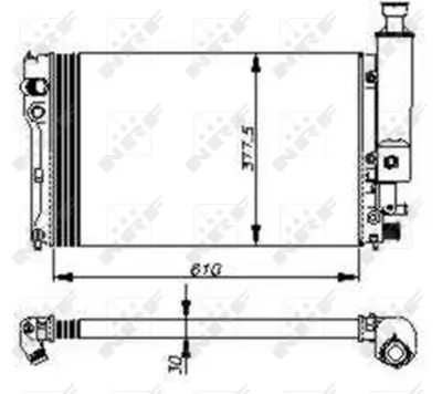 NRF 58805 Motor Su Radyatoru Peugeot 405 1.9d 88- 1300N6