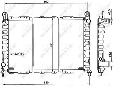 NRF 58996 Alfa Romeo 145 1.6 95-Radiator 