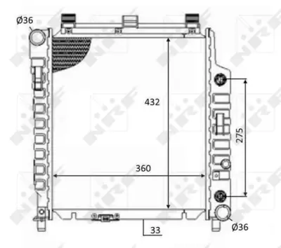 NRF 59102 Mercedes Slk-Series 2.0 97-Radiator A1705000402