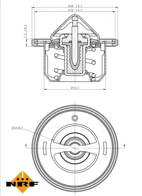 NRF 725084 Subaru Forester 08-Thermostat 21210AA160