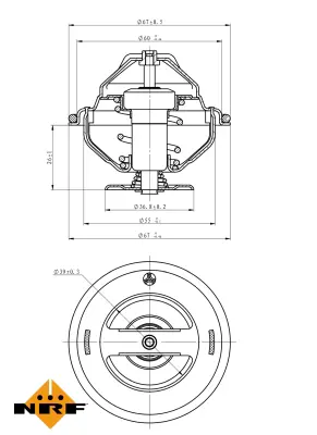NRF 725098 Termostat Vw Transporter 94-                76121113A