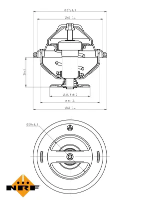 NRF 725105 Termostat Vw Lt 92-                       75121113D