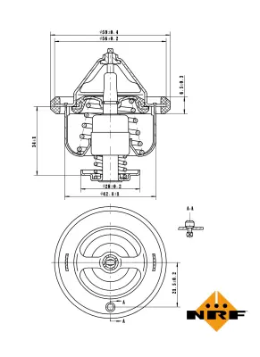 NRF 725108 Toyota Yaris 05-Thermostat 11537791072 1338G3 9091603201 MN187250
