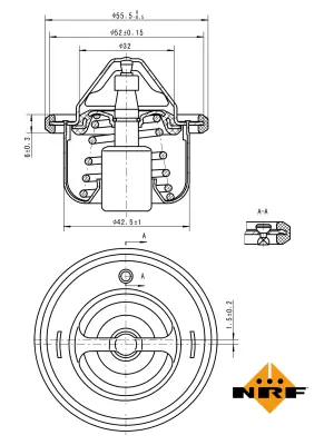 NRF 725127 Suzukı Swift 05-Thermostat 1767077E00 71768641 9091603028 MD171446