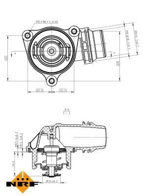 NRF 725222 Termostat Bmw E46 E81 E87 E90 N40 N45 N43 11517500597